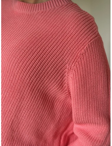 Różowy sweter bawełna XL
